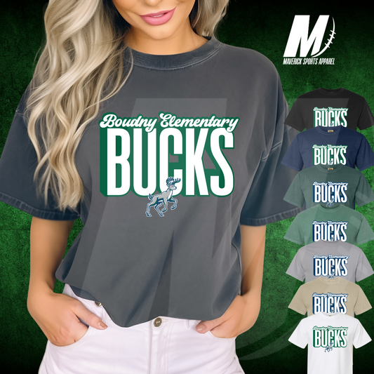 Boudny Bucks Block Script Comfort Colors® Tee