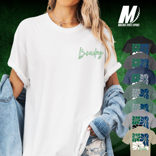 Boudny Bucks Floral Comfort Colors® Pocket Tee - Full Back Design