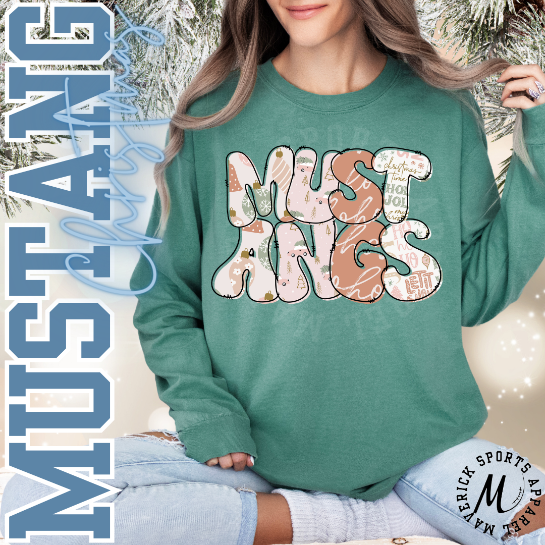 Mustangs Pastel Christmas