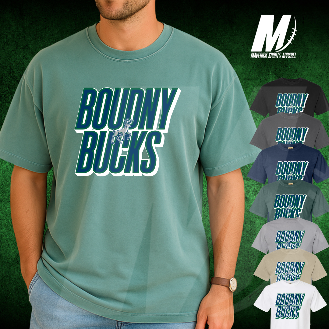 Boudny Bucks Stacked Mascot Comfort Colors® Tee