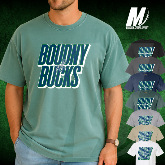 Boudny Bucks Stacked Mascot Comfort Colors® Tee