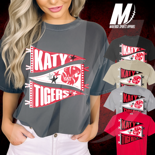 Katy Tigers Hand-Drawn Pennant Tee – Comfort Colors®