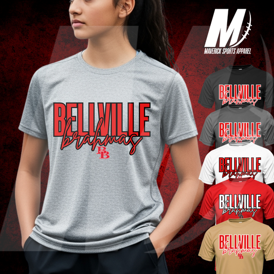 Bellville Brahmas Bold Script Tee – Xtreme Tek Dri-Fit