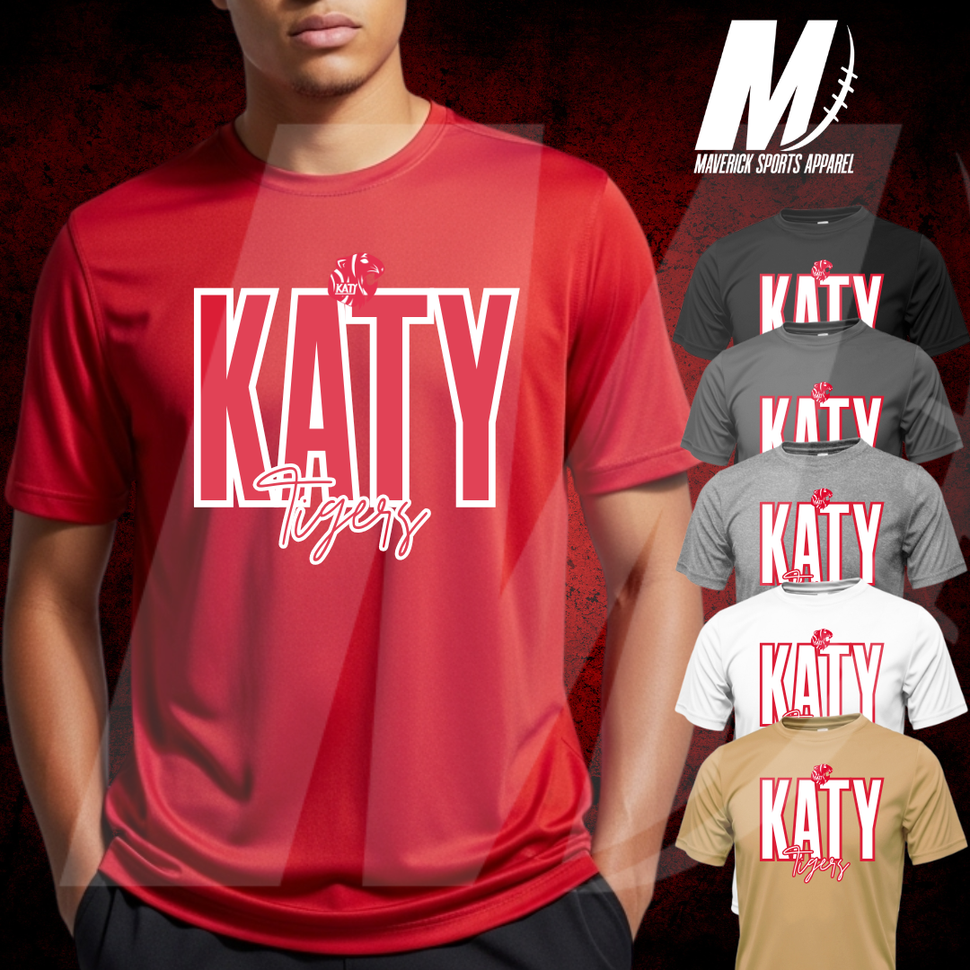 Katy Tigers Bold Script Tee – Xtreme Tek Dri-Fit