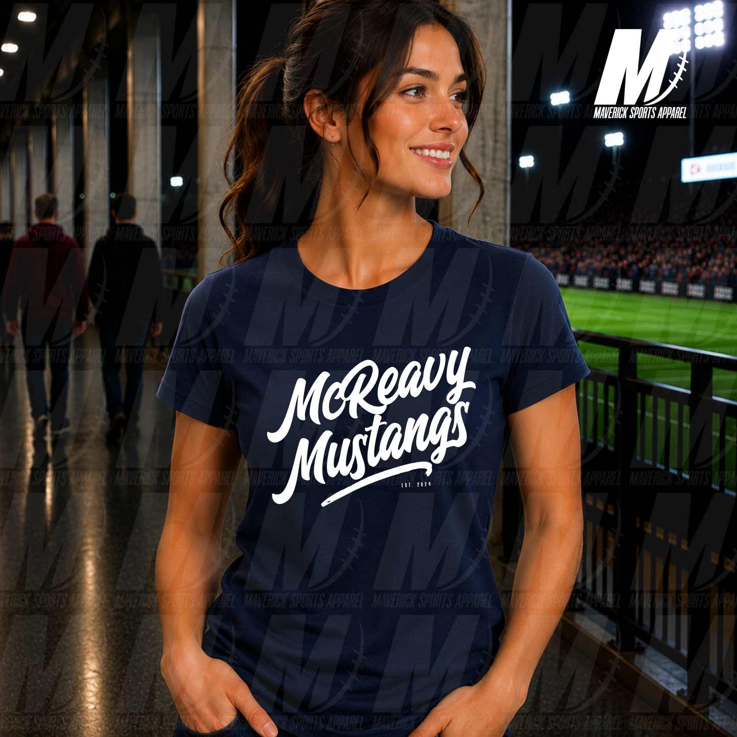 Turlington Tigers Heritage Script – Soft Tek Series in Navy