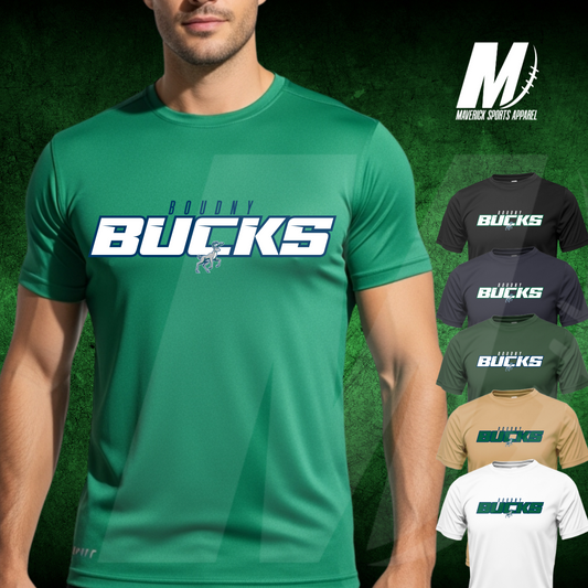 Boudny Bucks Block Letter Tee – Xtreme Tek Dri-Fit