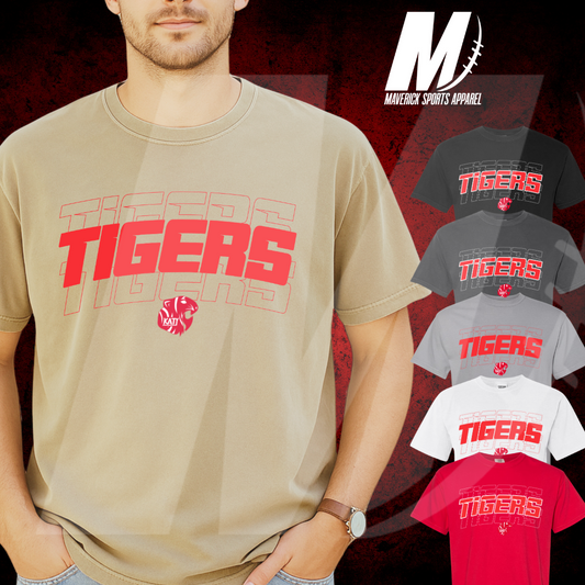 Tigers Stacked Comfort Colors® Tee