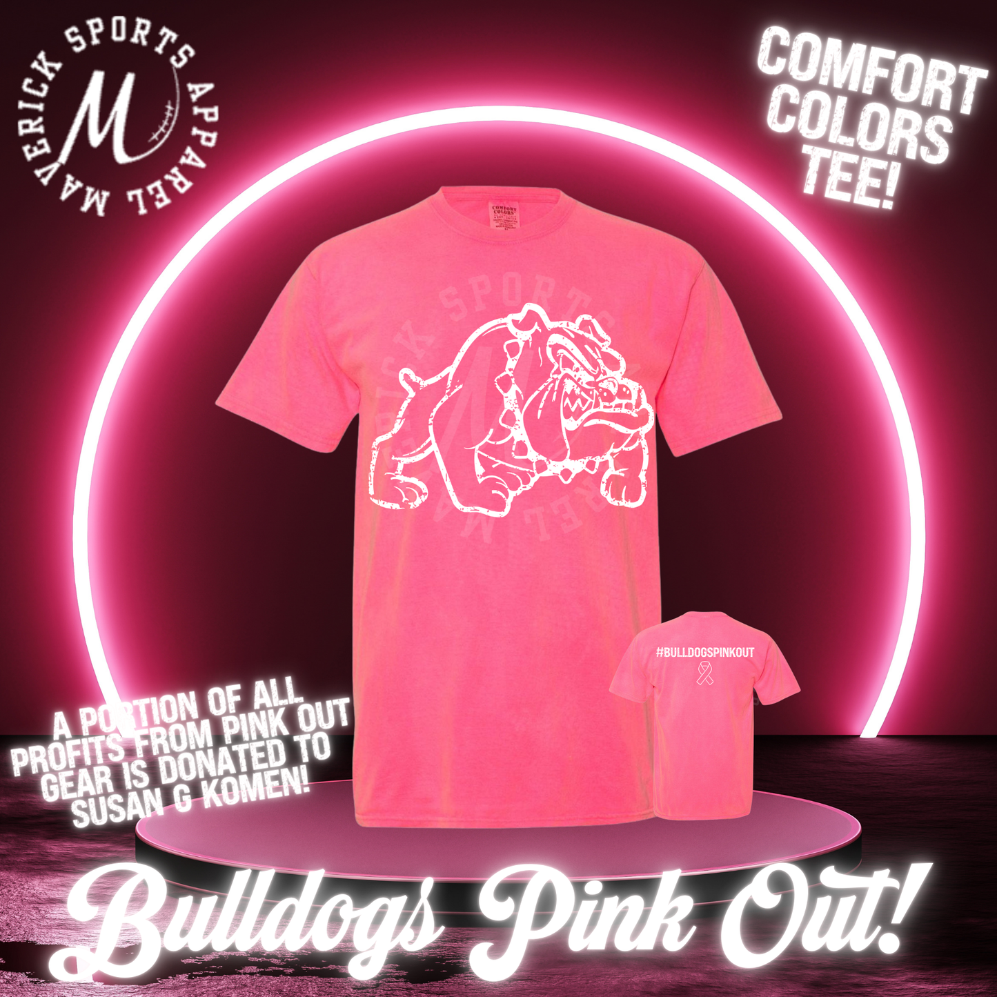 Bulldogs Pink Out Tee (JH/Elementary)