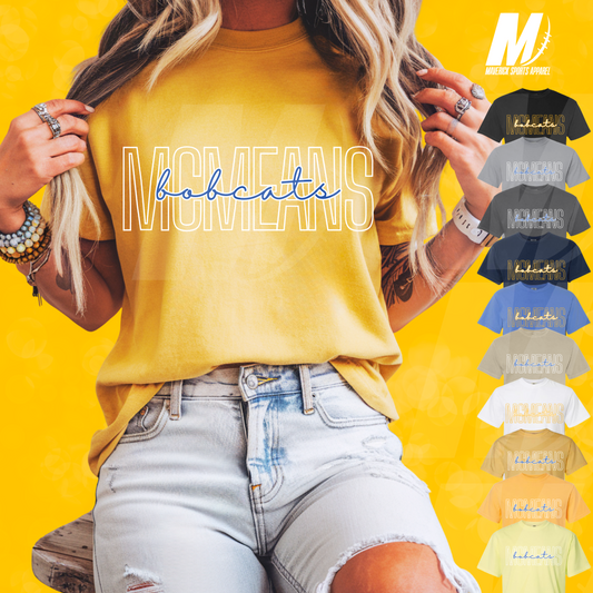 McMeans Bobcats Neon Script Outline Tee – Comfort Colors®