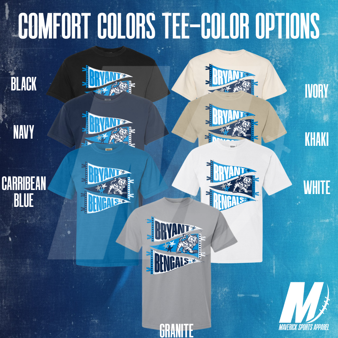 Bryant Bengals Hand-Drawn Pennant – Comfort Colors® Tee