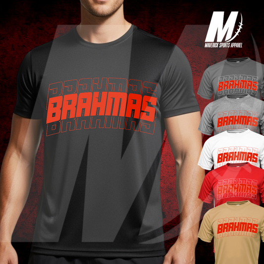Brahmas Stacked Tee – Xtreme Tek Dri-Fit Tee
