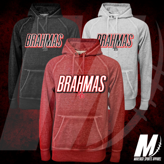 Bellville Brahmas Adult Burnout Hoodie