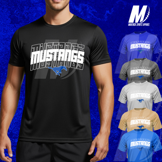 Mustangs Stacked Tee – Xtreme Tek Dri-Fit