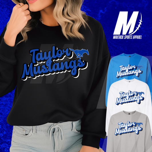 Taylor Mustangs Vintage Crewneck Sweatshirt
