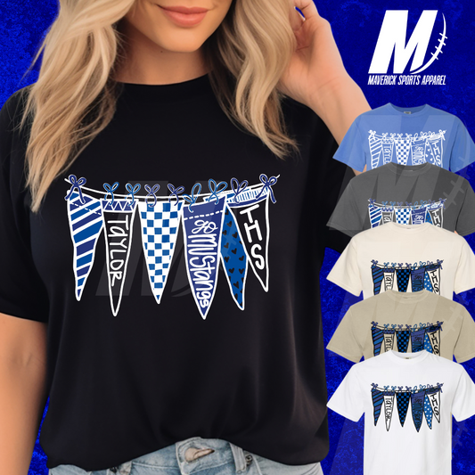 Taylor Mustangs Pennant Banner Tee – Comfort Colors®