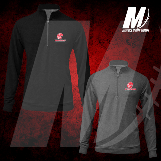 Katy Tigers Tri-Blend 1/4 Zip Pullover