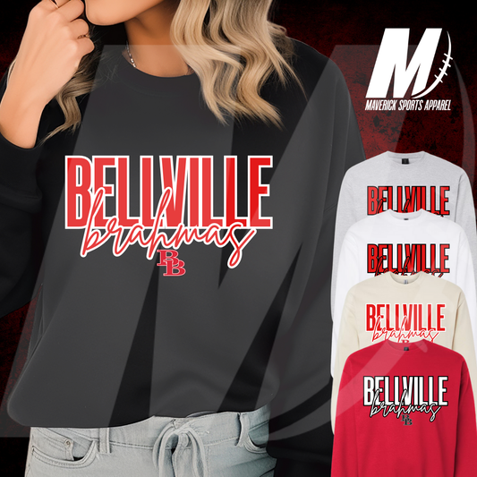Bellville Brahmas Bold Script Crewneck Sweatshirt