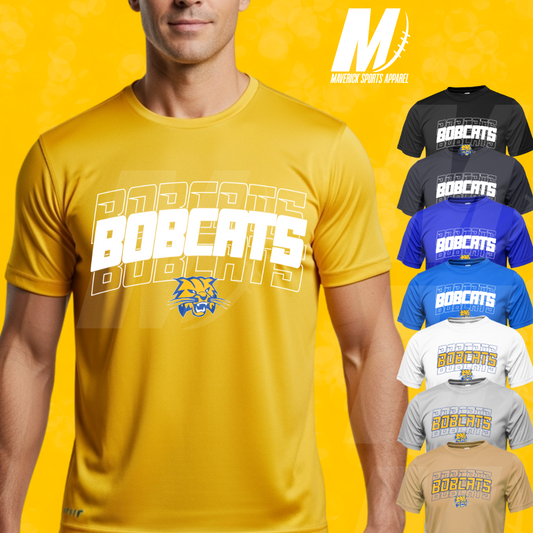 Bobcats Stacked Tee – Xtreme Tek Dri-Fit