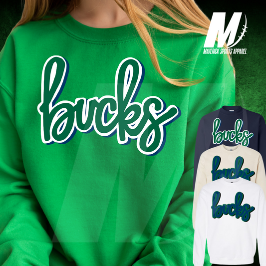 Boudny Bucks Bubble Script Crewneck Sweatshirt