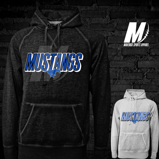 Taylor Mustangs Adult Burnout Hoodie