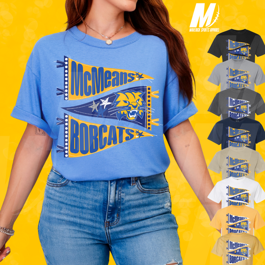 McMeans Bobcats Hand-Drawn Pennant Tee – Comfort Colors®