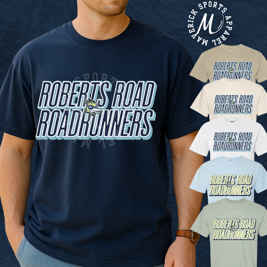 Roberts Road Elementary Roadrunners Stacked Mascot Tee – Comfort Colors®