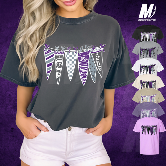 CFHS Chargers Pennant Banner Tee – Comfort Colors®