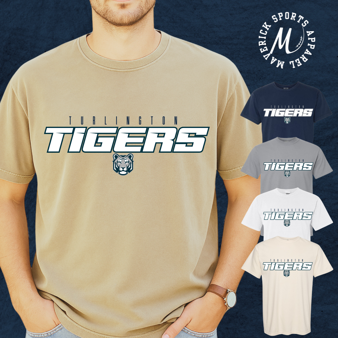 Turlington Elementary Tigers Block Letter Tee – Comfort Colors®