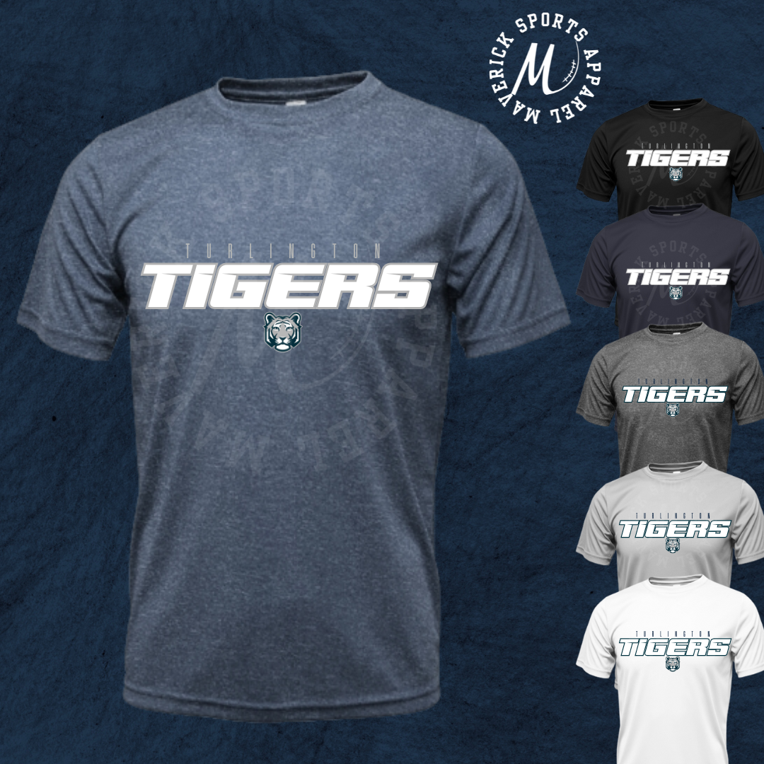 Turlington Elementary Tigers Block Letter Tee – Xtreme Tek Dri-Fit