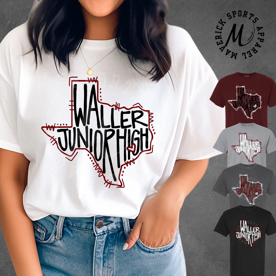 WJH Bulldogs Comfort Colors® Tee – Hand-Drawn Hometown Texas Mascot