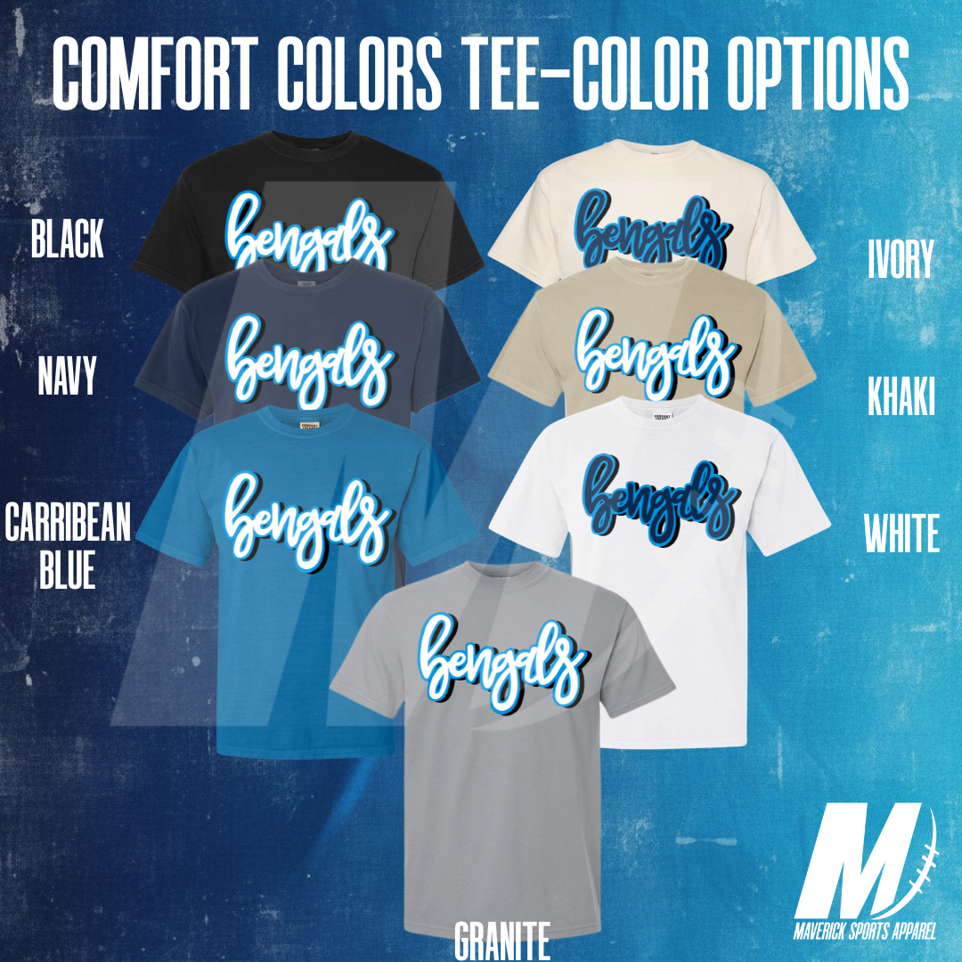 Bengals Hand Drawn Bubble Script– Comfort Colors® Tee