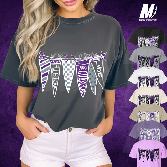 LJH Chargers Pennant Banner Tee – Comfort Colors®