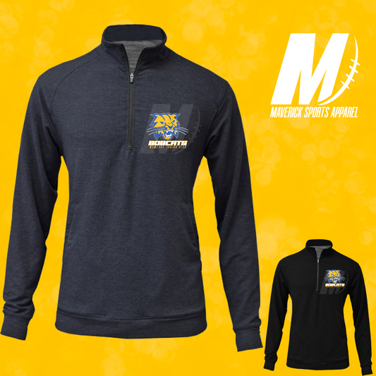 McMeans Bobcats Tri-Blend 1/4 Zip Pullover