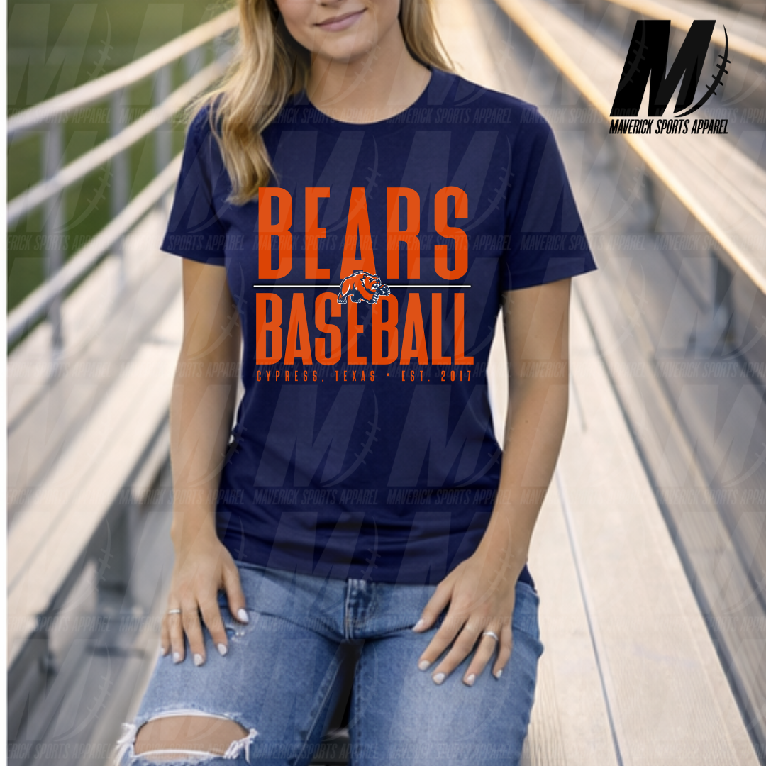 Bears Baseball Baseline Soft Tek Tee