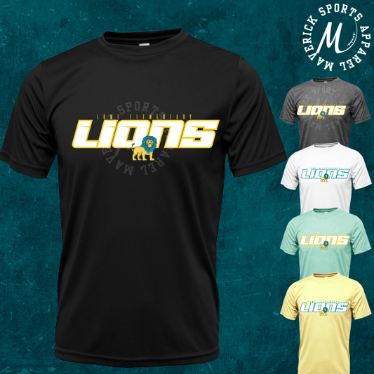 Lowe Lions Block Letter Xtreme-Tek Dri-Fit Tee