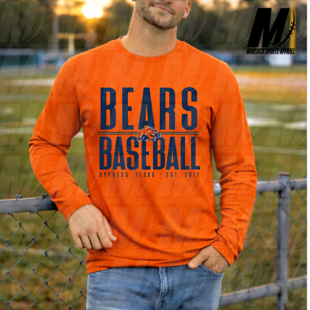 Bears Baseball Baseline Soft Tek Tee