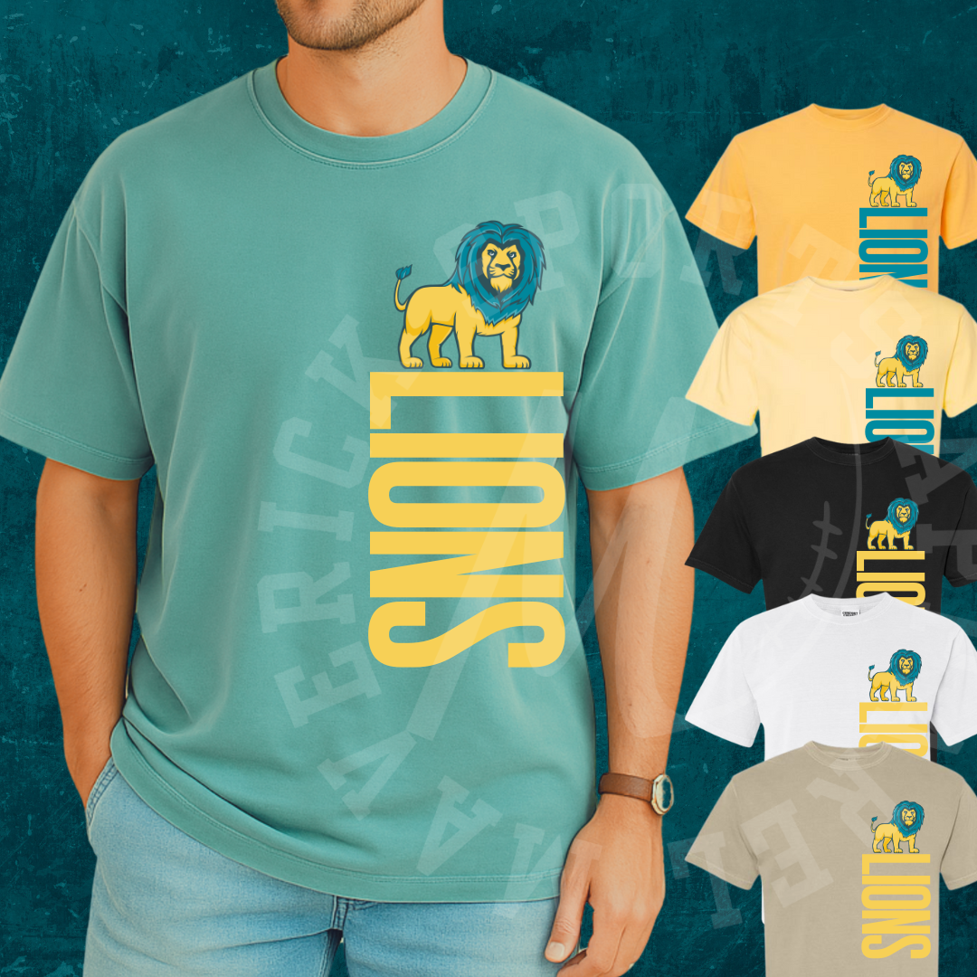 Lowe Lions Vertical Mascot Tee – Comfort Colors®