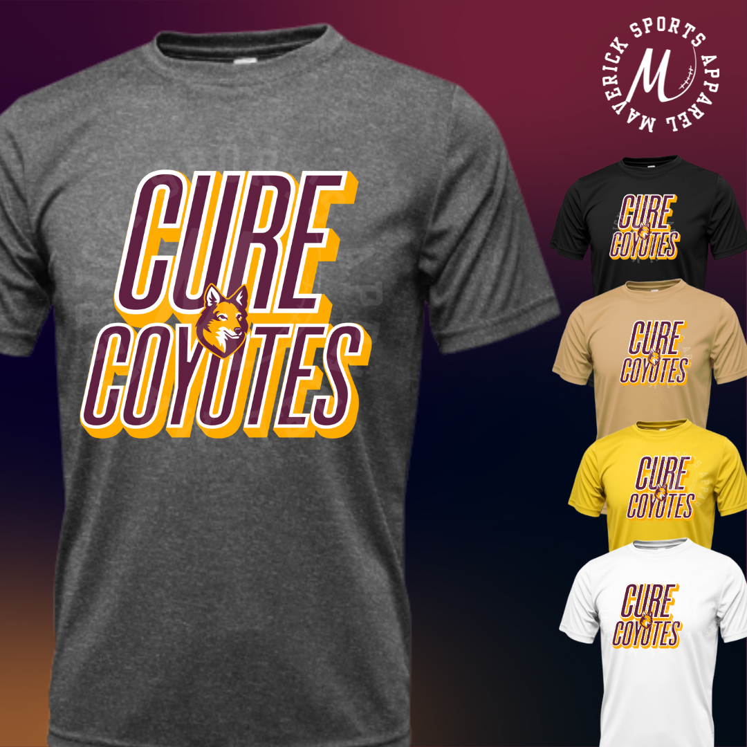 Cure Elementary Coyotes Stacked Mascot Tee – Xtreme Tek Dri-Fit