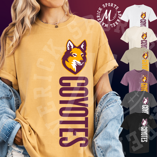 Cure Elementary Coyotes Vertical Mascot Tee – Comfort Colors®