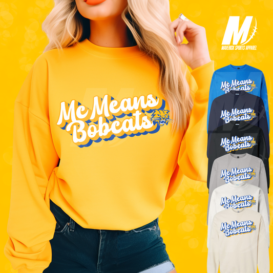 McMeans Bobcats Vintage Crewneck Sweatshirt