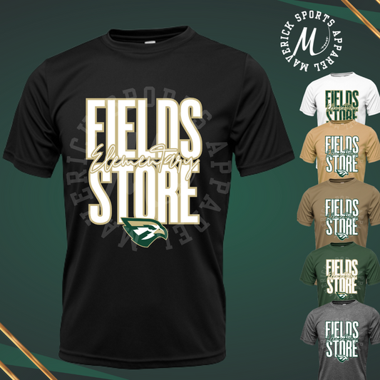 Fields Store Elementary Bold Script Tee – Xtreme-Tek Dri-Fit