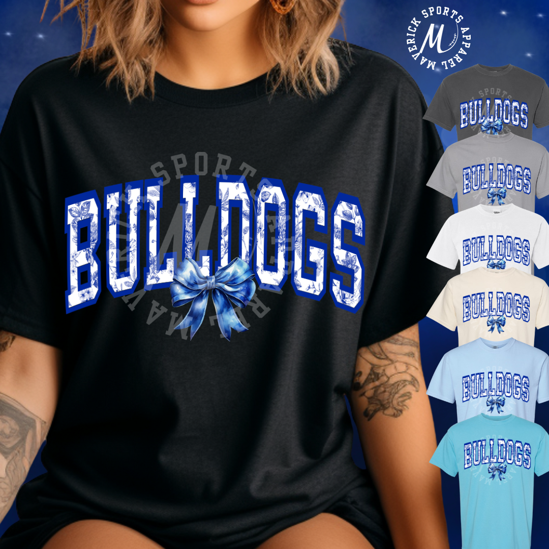 Holleman Elementary Bulldogs Varsity Floral Mascot Comfort Colors® Tee