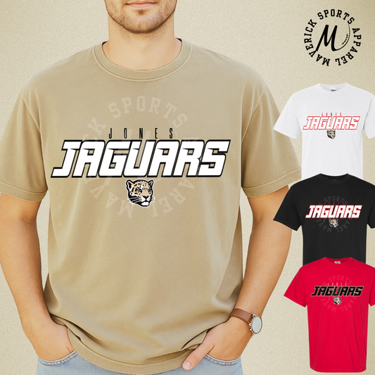 Jones Elementary Jaguars Block Letter Tee – Comfort Colors®
