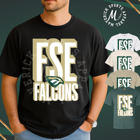 FSE Falcons Stacked Mascot Comfort Colors® Tee