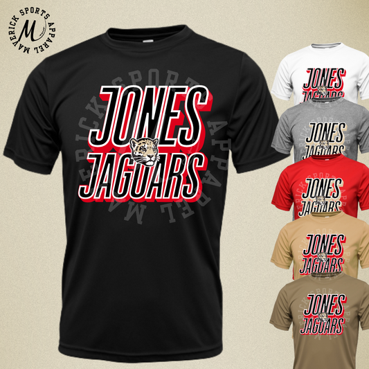 Jones Elementary Jaguars Stacked Mascot Tee – Xtreme Tek Dri-Fit