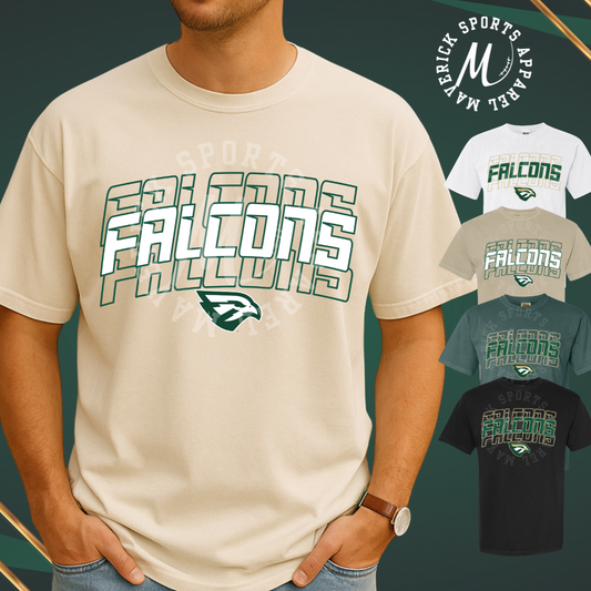 Stacked Falcons Comfort Colors® Tee