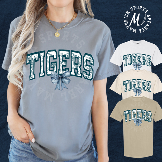 Turlington Tigers Varsity Floral Mascot Comfort Colors® Tee