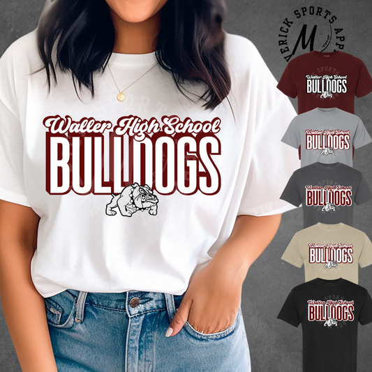 Waller High School Bulldogs Block Script Comfort Colors® Tee