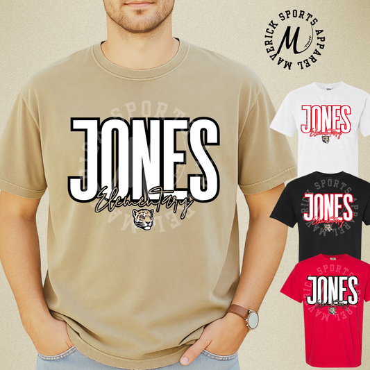Jones Elementary Bold Script Tee – Comfort Colors®