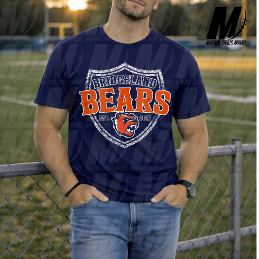 Bridgeland Vintage Athletic Shield Soft Tek Tee